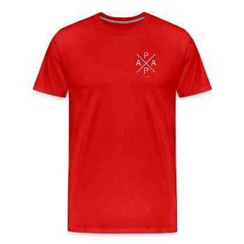 Papa Est. 2021 Cadeau de papa fier - T-shirt bio Premium Homme - rouge - Devant - Damien (186cm)