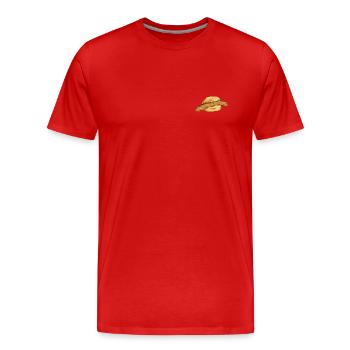 Comic Bratwurst Brötchen Senf German Streetfood - Männer Premium Bio T-Shirt - Rot - Vorne - Damien (186cm)