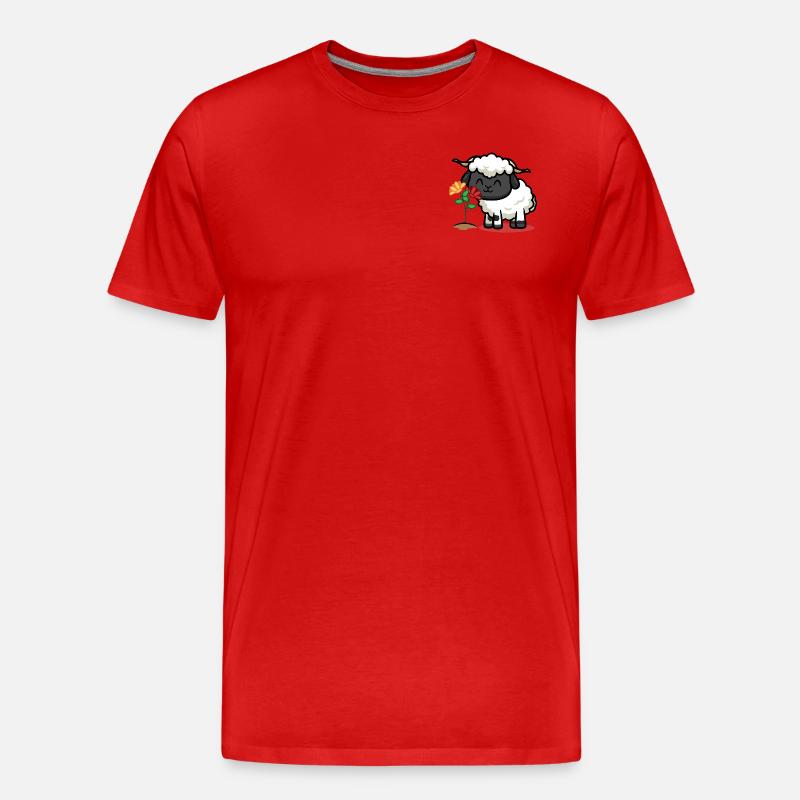 Arrêtez-vous et sentez les fleurs <3 - T-shirt bio Premium Homme - rouge
