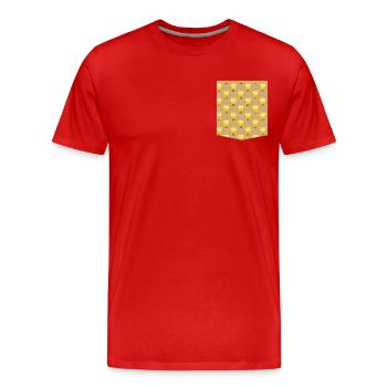 colorful printed pocket t-shirt pocket pocket pockets - Men's Premium Organic T-Shirt - red - Front - Damien (186cm)