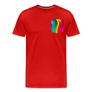 T-shirt printed pocket colorful splash art - Men's Premium Organic T-Shirt - red - Front - Damien (186cm)