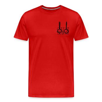 Calisthenics Schwarz - Männer Premium Bio T-Shirt - Rot - Vorne - Damien (186cm)