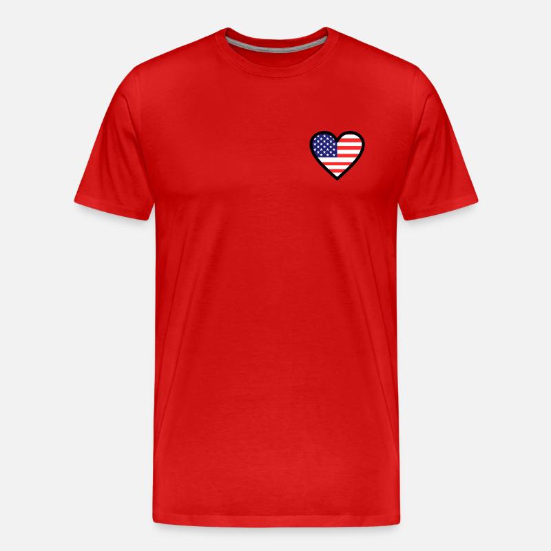 Amerika - Männer Premium Bio T-Shirt - Rot