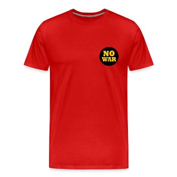 No war - T-shirt bio Premium Homme - rouge - Devant - Damien (186cm)