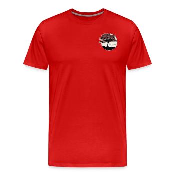 Japan Tree - Männer Premium Bio T-Shirt - Rot - Vorne - Damien (186cm)