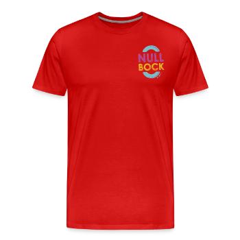 Null Bock (farbig) - Männer Premium Bio T-Shirt - Rot - Vorne - Damien (186cm)