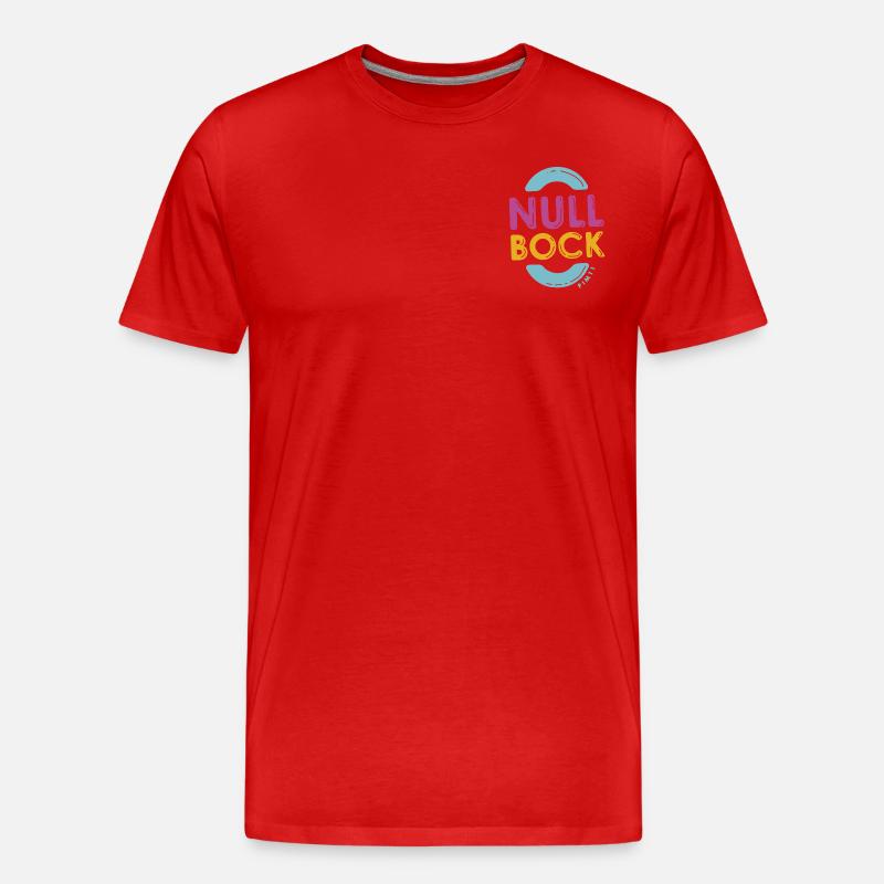 Null Bock (farbig) - Männer Premium Bio T-Shirt - Rot
