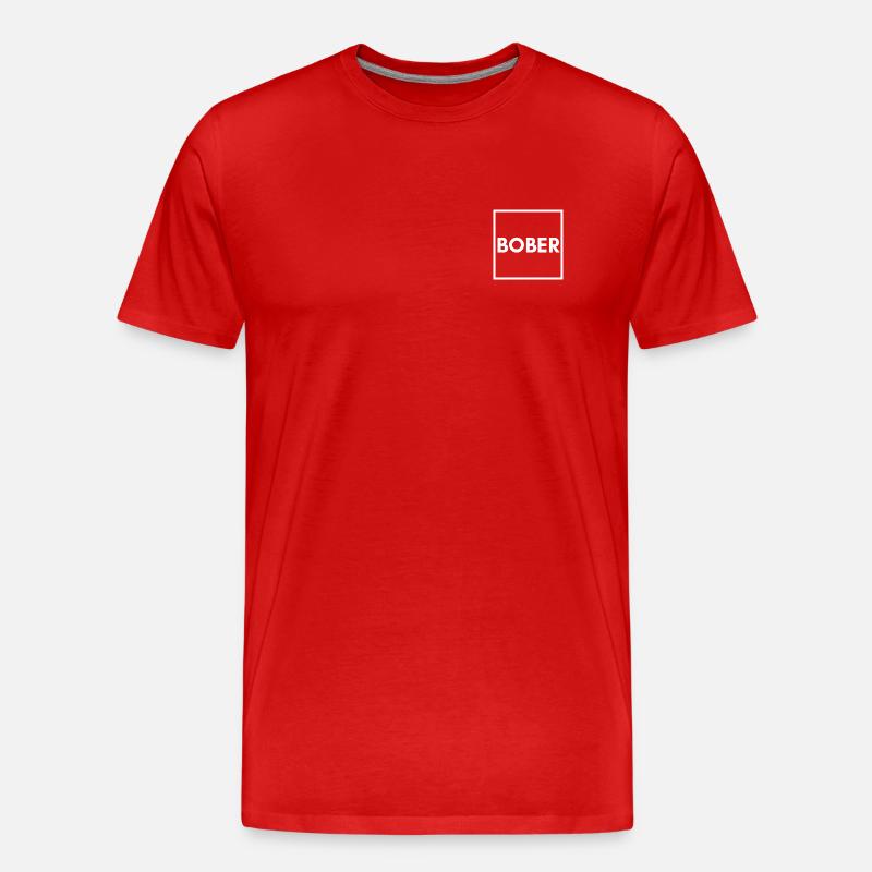 BOBR BOBER - der Bieber - Männer Premium Bio T-Shirt - Rot