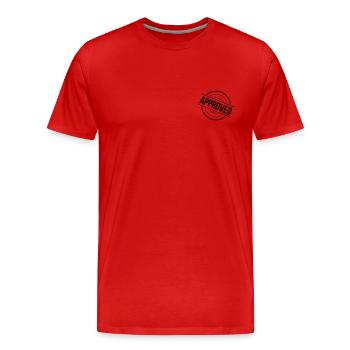 Approved Stempel - Männer Premium Bio T-Shirt - Rot - Vorne - Damien (186cm)