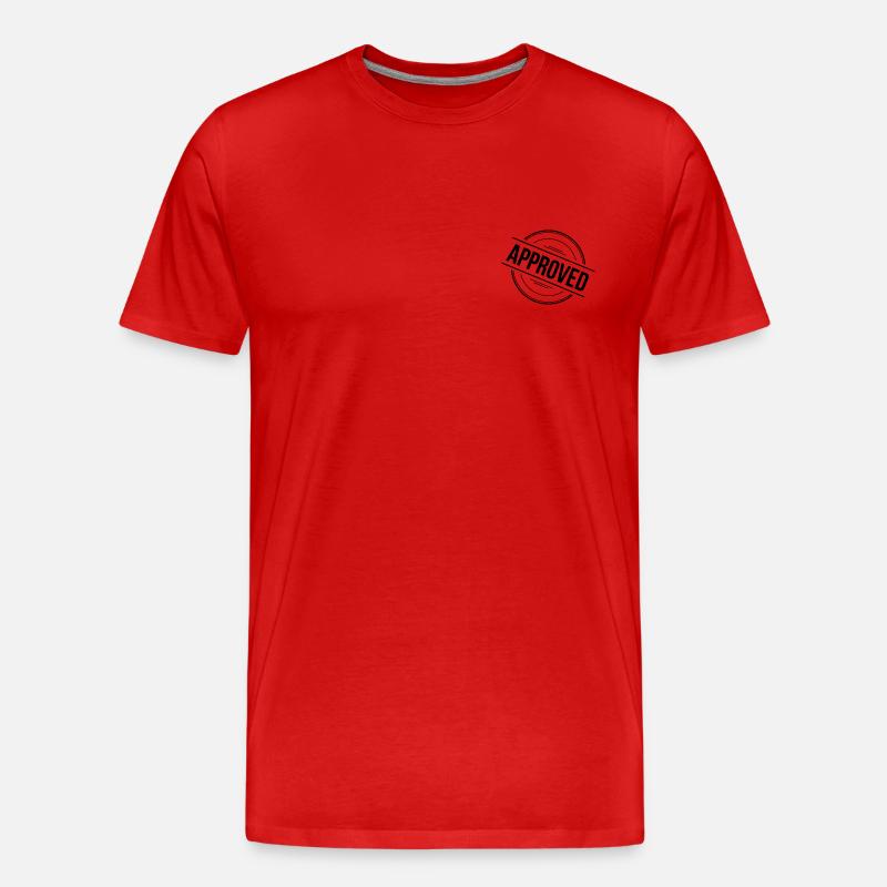 Approved Stempel - Männer Premium Bio T-Shirt - Rot