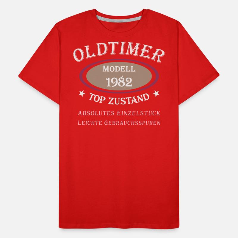 Oldtimer 40e anniversaire 1982 Pièce absolument unique T-shirt bio Premium Homme