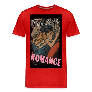 VINTAGE ROMANCE 6 BIS von Yume Origins - Männer Premium Bio T-Shirt - Rot - Vorne - Damien (186cm)