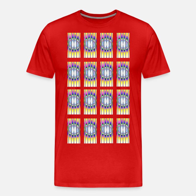 Hypnotisches Design Typ-1 - Männer Premium Bio T-Shirt - Rot