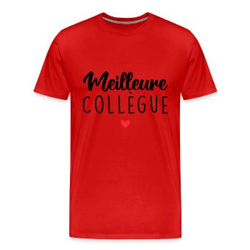 Meilleure Collègue - T-shirt bio Premium Homme - rouge - Devant - Damien (186cm)