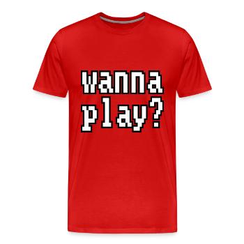 Chemise de jeu - T-shirt bio Premium Homme - rouge - Devant - Damien (186cm)