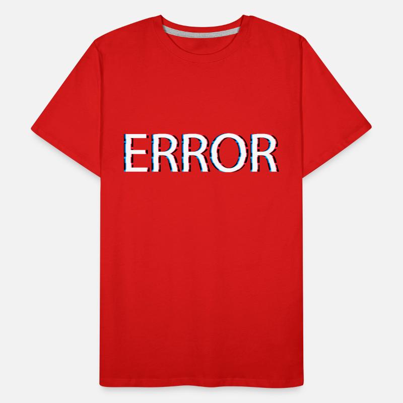 Error design with cool glitch effect Men's Premium Organic T-Shirt