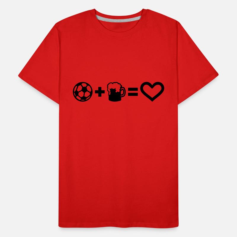 Fußball Bier Männer Premium Bio T-Shirt