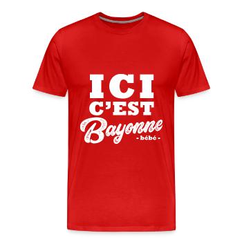 Bayonne bayonne bayonnais - T-shirt bio Premium Homme - rouge - Devant - Damien (186cm)