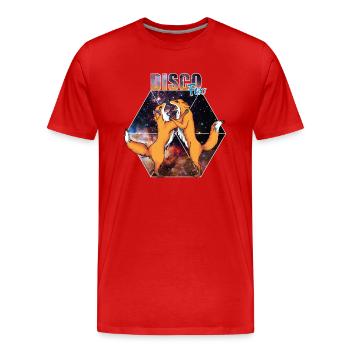 Discofox - Männer Premium Bio T-Shirt - Rot - Vorne - Damien (186cm)
