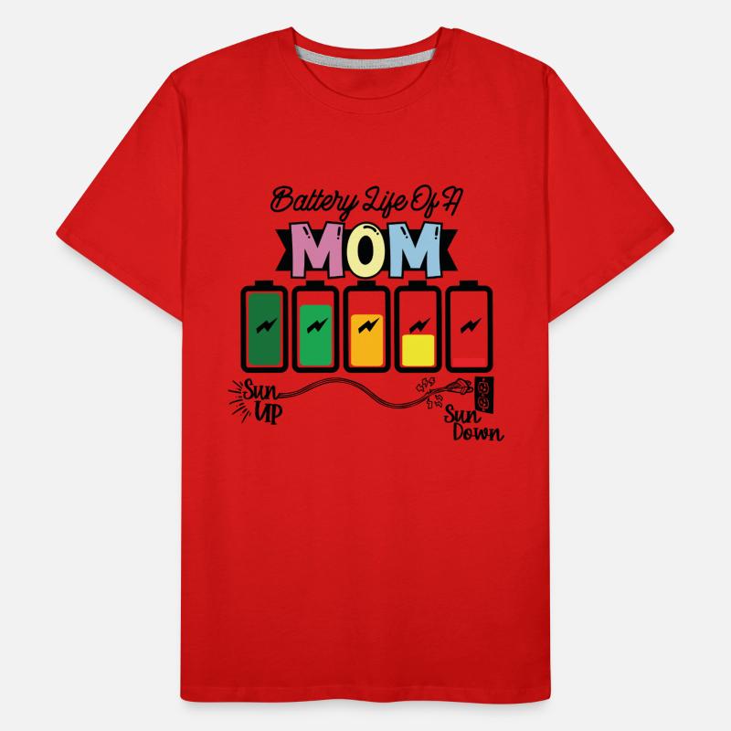 Batterielebensdauer Einer Mutter Männer Premium Bio T-Shirt