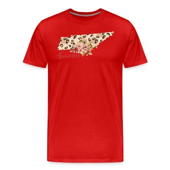 Tennessee Leo Staat Tennessee - Männer Premium Bio T-Shirt - Rot - Vorne - Damien (186cm)