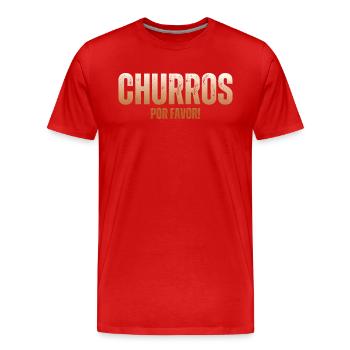 Churros Por Favor Vintage Mexican Churro - Men's Premium Organic T-Shirt - red - Front - Damien (186cm)