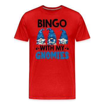 Bingo Mit Meinen Gnomies Lustiges Bingo - Männer Premium Bio T-Shirt - Rot - Vorne - Damien (186cm)