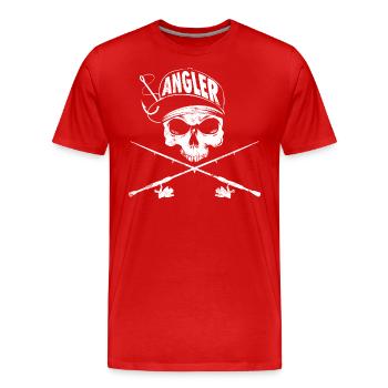 Angler - Männer Premium Bio T-Shirt - Rot - Vorne - Damien (186cm)