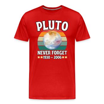 Pluton, planète, mémoire éternelle, 1930-2006 - T-shirt bio Premium Homme - rouge - Devant - Damien (186cm)