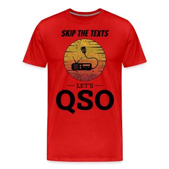 Opérateur radio amateur Fréquence des ondes radio - T-shirt bio Premium Homme - rouge - Devant - Damien (186cm)