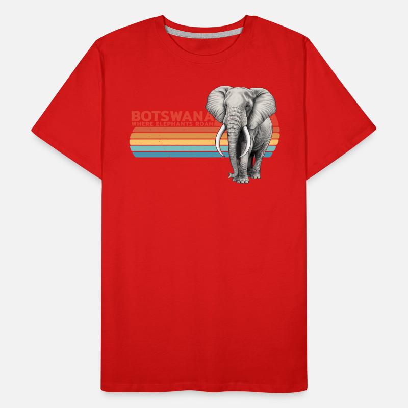 Elefant Botswana Männer Premium Bio T-Shirt