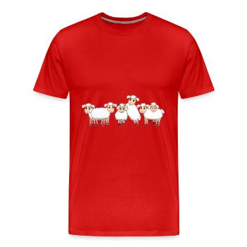 Lamb - Men's Premium Organic T-Shirt - red - Front - Damien (186cm)