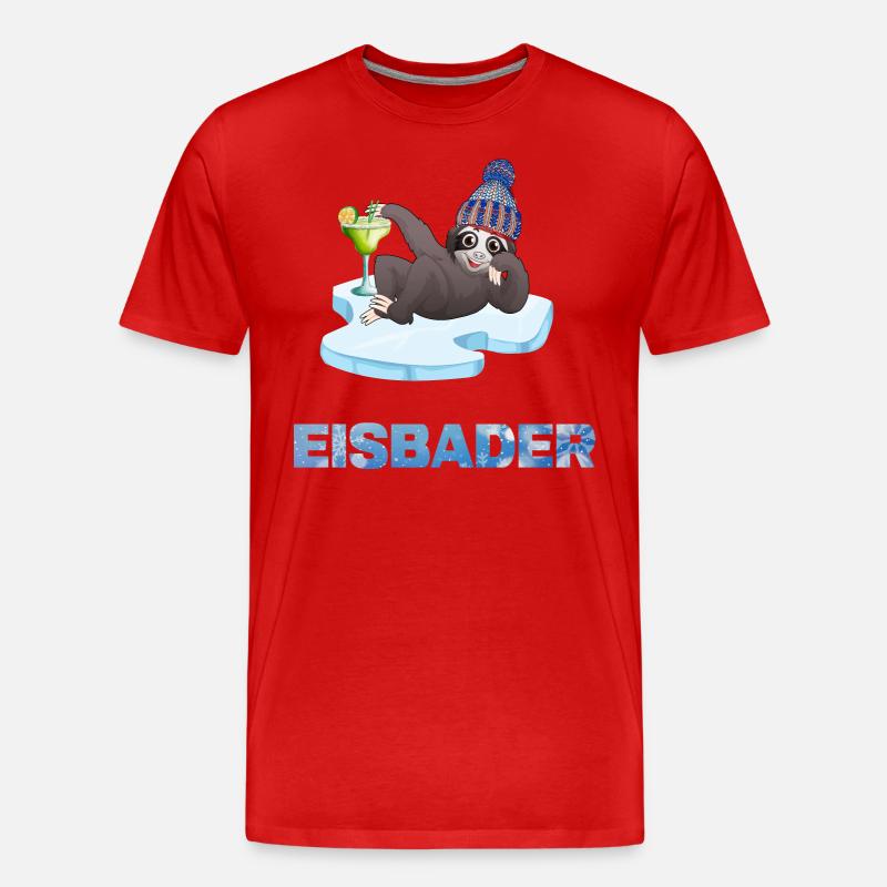 eisbaden winterbader cool icebath kälteresistent - Männer Premium Bio T-Shirt - Rot