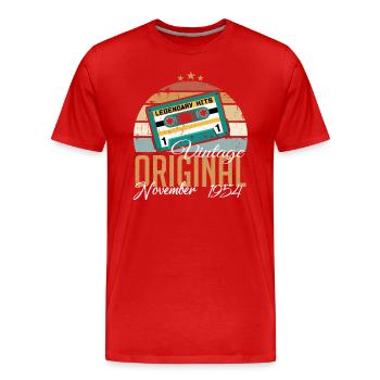 Geboren Im November 1954 Retro - Männer Premium Bio T-Shirt - Rot - Vorne - Damien (186cm)