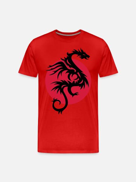 DRAGON SUN - T-shirt bio Premium Homme - rouge