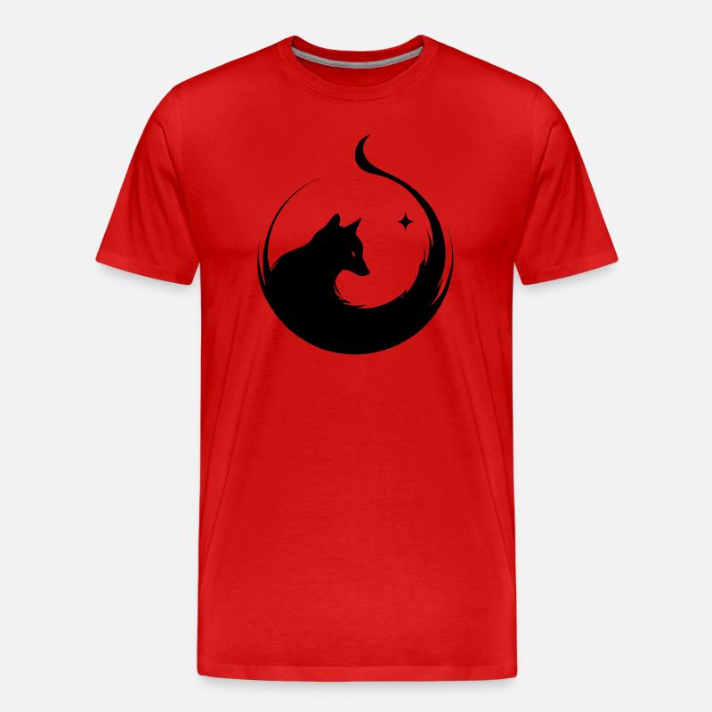 Wolfgeist Silhouette - Männer Premium Bio T-Shirt - Rot