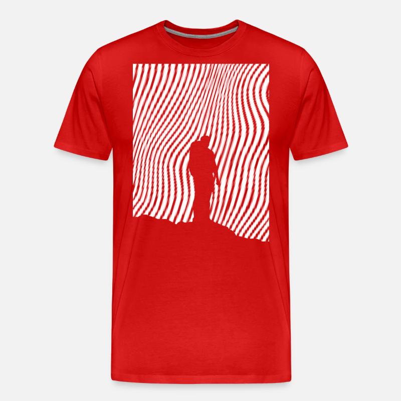 Wanderer - (2) - Männer Premium Bio T-Shirt - Rot