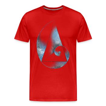 Fibinacci - Golden Ratio - Männer Premium Bio T-Shirt - Rot - Vorne - Damien (186cm)
