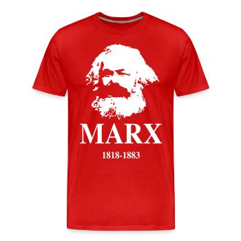 Karl Marx 200. Geburtstag - Männer Premium Bio T-Shirt - Rot - Vorne - Damien (186cm)