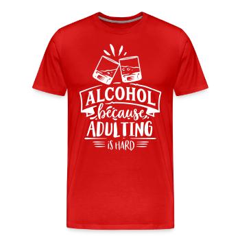 ALCOHOL PARTY GRILL GRILL CELEBRATION DRINK MOTIFS - Men's Premium Organic T-Shirt - red - Front - Damien (186cm)