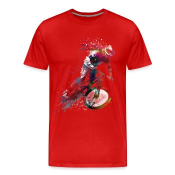 BMX Radfahren #cycling #sport #bike - Männer Premium Bio T-Shirt - Rot - Vorne - Damien (186cm)