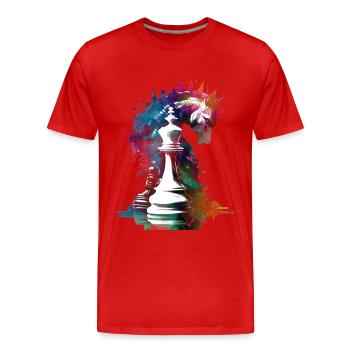 Chess #chess #sport - Men's Premium Organic T-Shirt - red - Front - Damien (186cm)