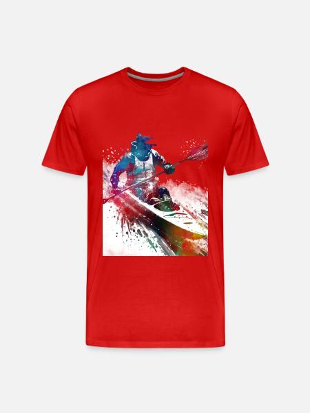 Canoeing Sport Art #canoeing - Men's Premium Organic T-Shirt - red