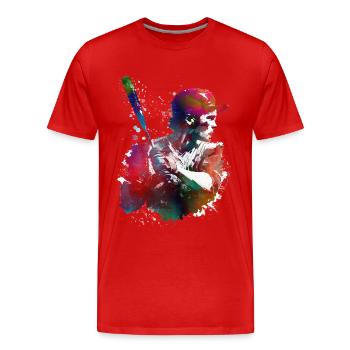 Baseballspieler #baseball #sport - Männer Premium Bio T-Shirt - Rot - Vorne - Damien (186cm)