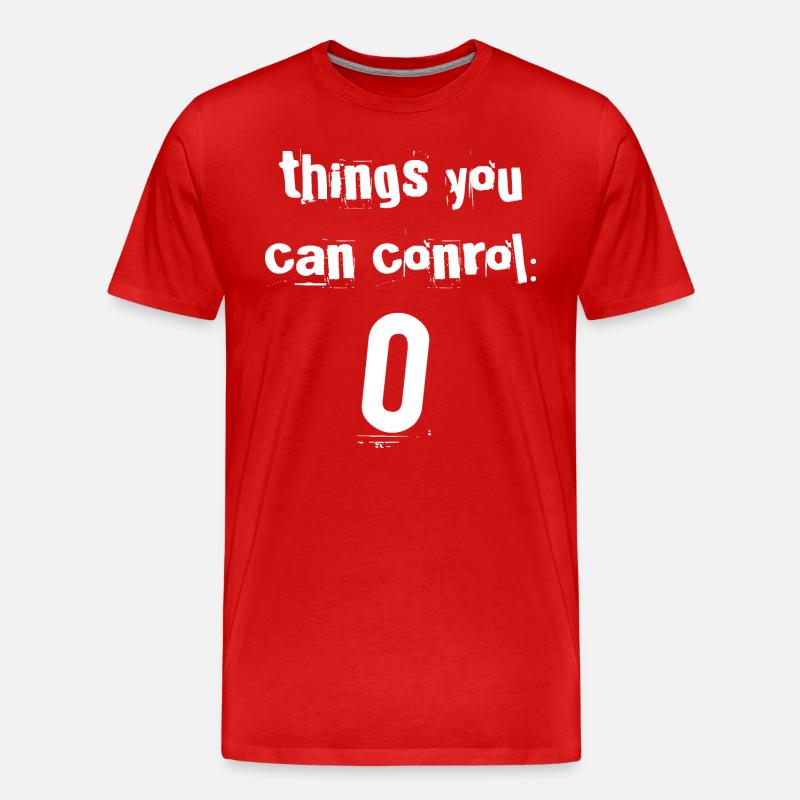 Null Kontrolle - Männer Premium Bio T-Shirt - Rot