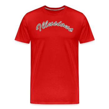 Illusions - Männer Premium Bio T-Shirt - Rot - Vorne - Damien (186cm)