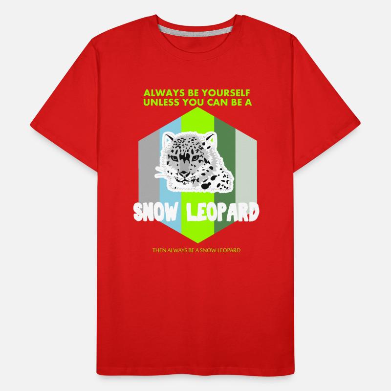 Sei ein Schnee Leopard Geschenk Männer Premium Bio T-Shirt
