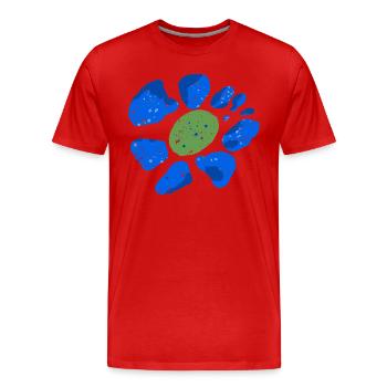 Fleur Vintage - T-shirt bio Premium Homme - rouge - Devant - Damien (186cm)