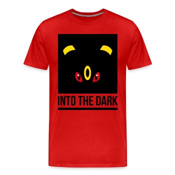INTO THE DARK - Men's Premium Organic T-Shirt - red - Front - Damien (186cm)