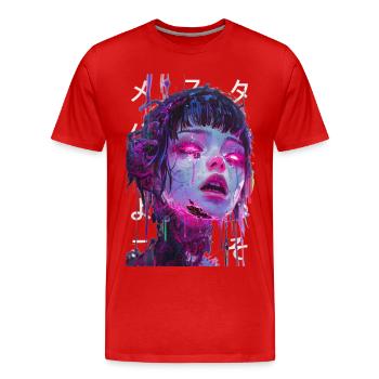 Virtual Influencer 02 - Men's Premium Organic T-Shirt - red - Front - Damien (186cm)
